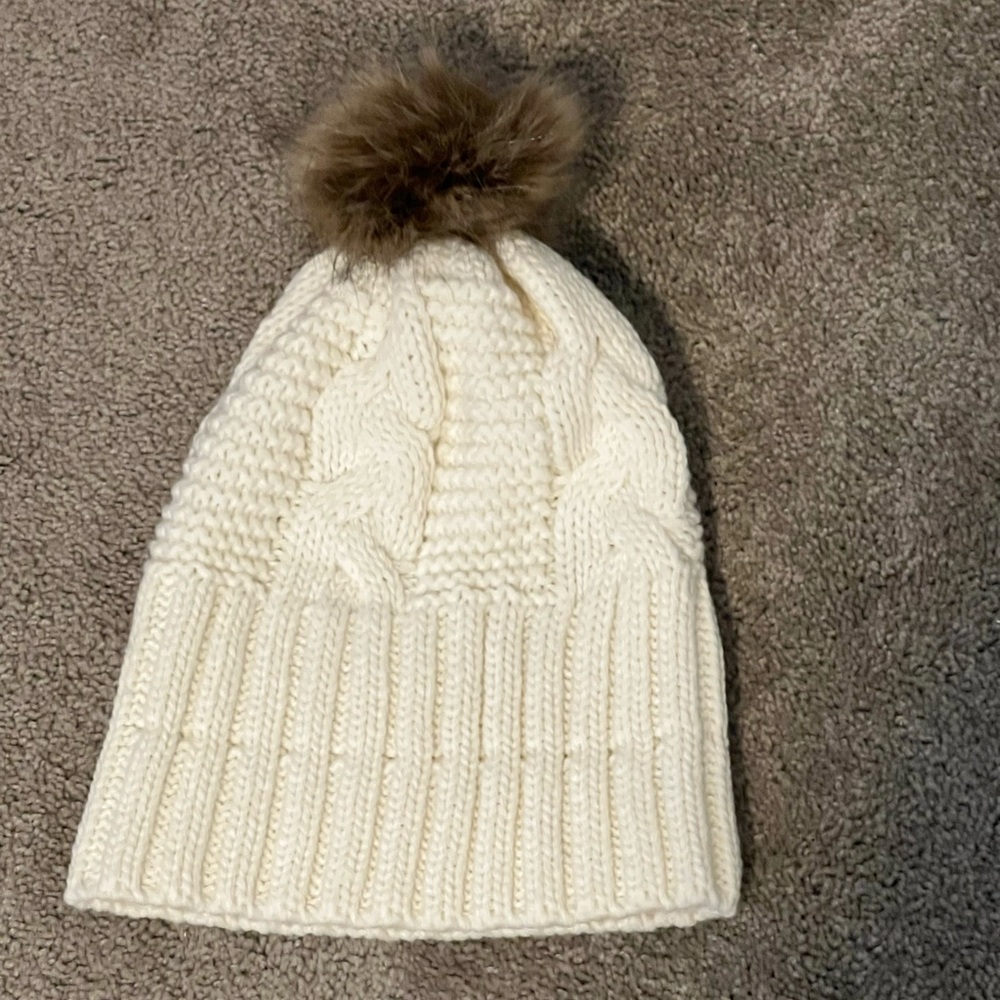 White Knit Toboggan- Brand New Never Worn